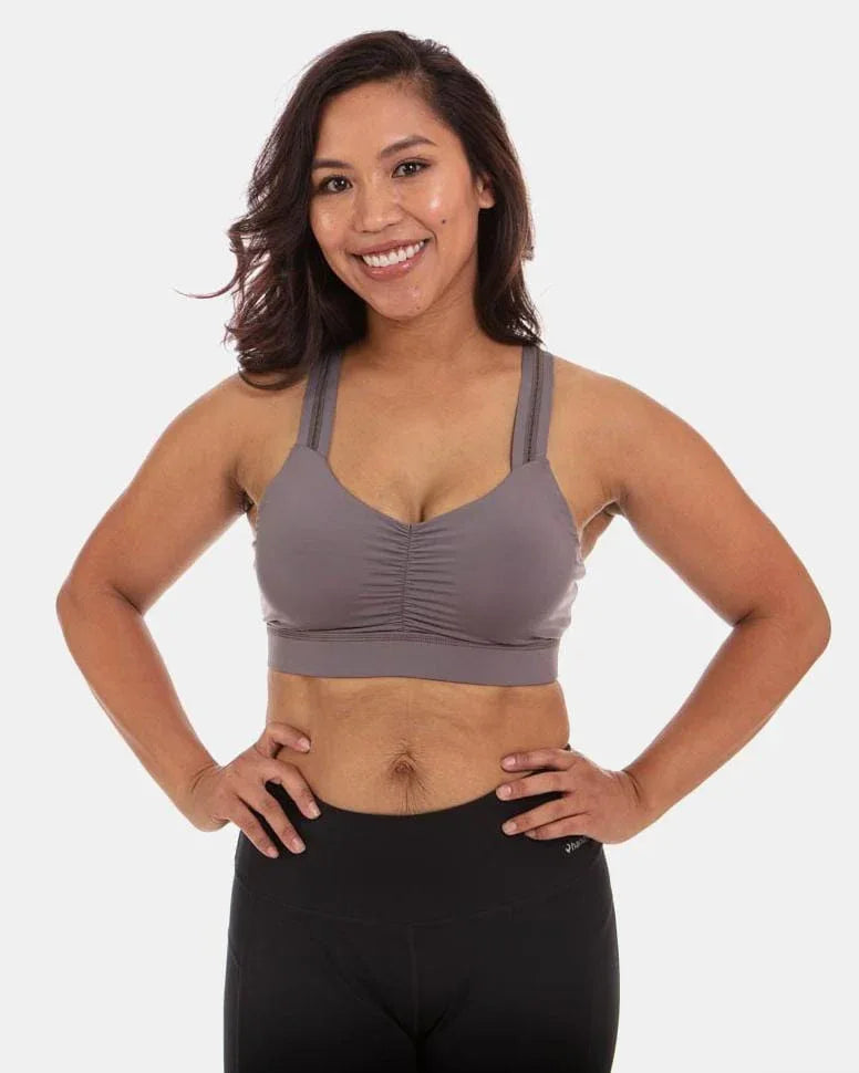 y-back bra – magnetic gray