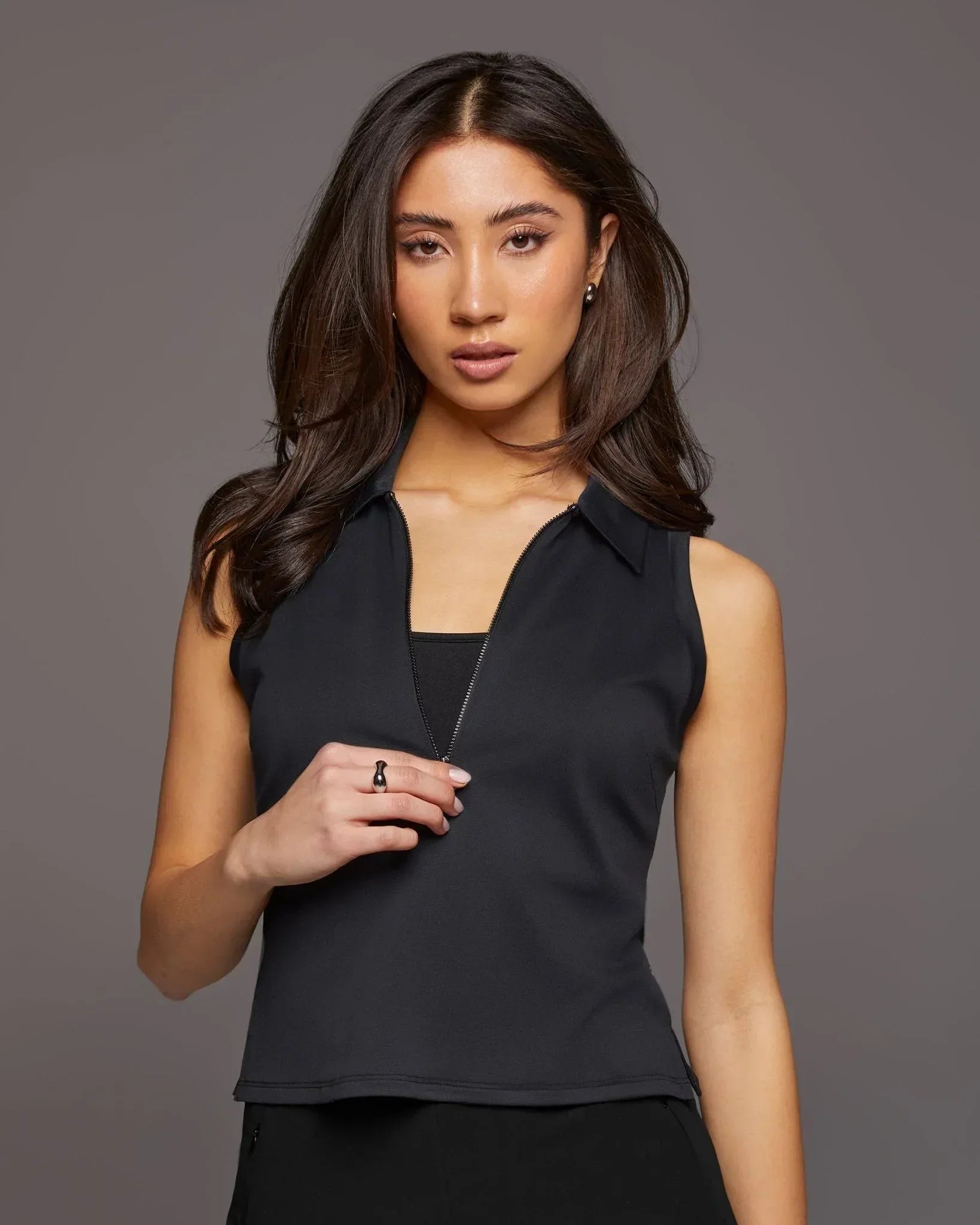 ace sleeveless top with sporty luxe design