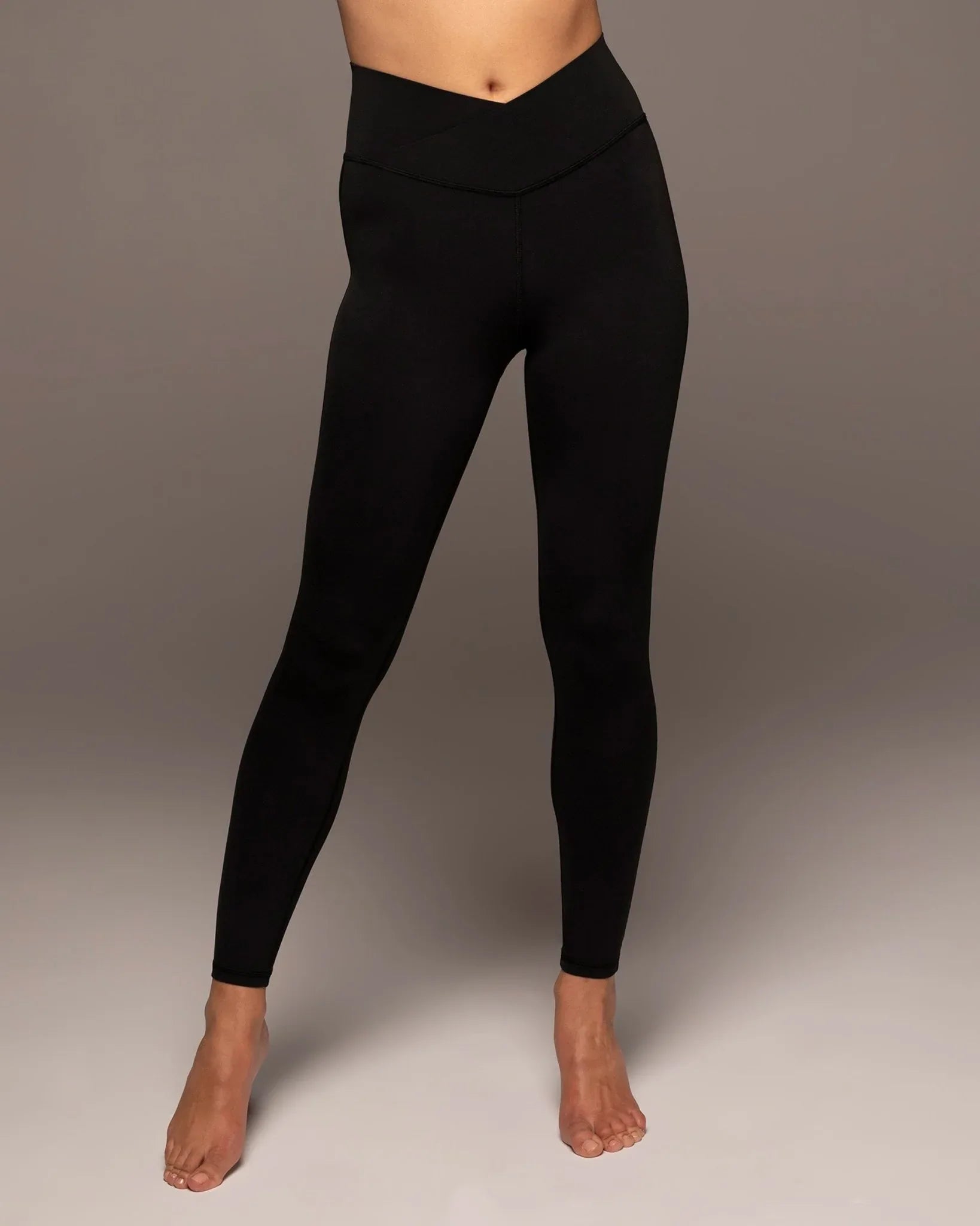 ray leggings – cross over waist detail for tummy control
