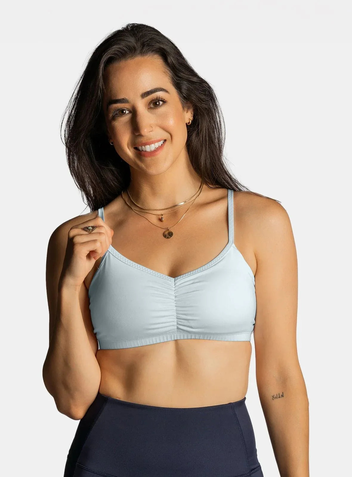 stylish adjustable sports bra collection for every workout – light blue